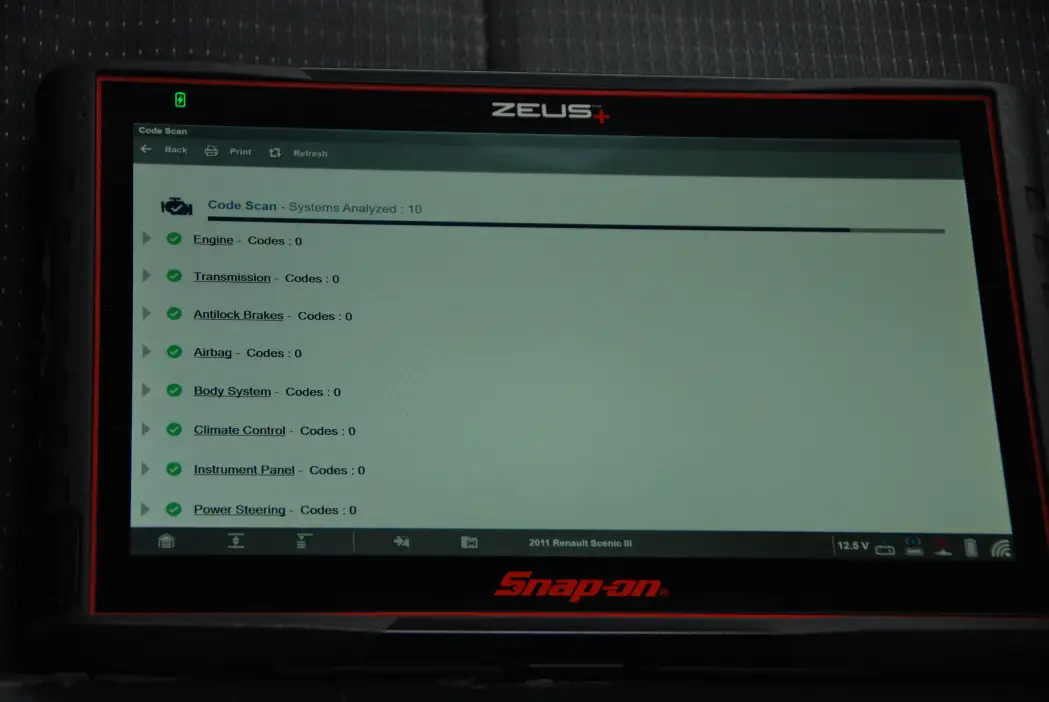 Diagnostic scan in progress